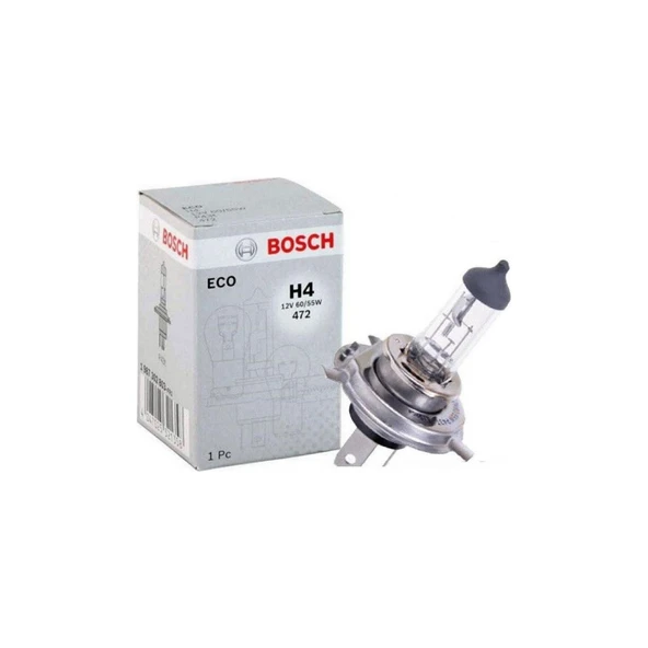 H4 12V 60/55W Halojen Far Ampulü - Yüksek Parlaklık, Modern Tasarım, Standart Renk (Tekli Paket) ürün görseli 1