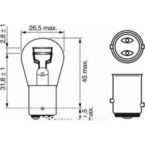 BOSCH FIAT SCUDO 1016 Ampul / Sinyal Ampulü 1995 - 2016 ürün görseli 1