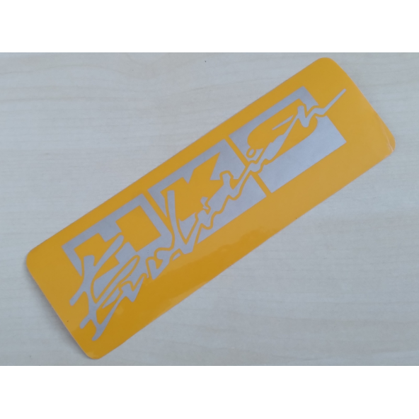 HKS STİCKER Sarı 19,5x6,5cm HKS ARMASI - HKS LOGOSU - HKS ETİKETİ - HKS ÇIKARTMASI ürün görseli 1