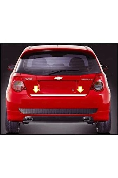 Chevrolet Aveo HB Krom Bagaj Alt Çıtası 2005-2011 Arası Paslanmaz Çelik ürün görseli 1