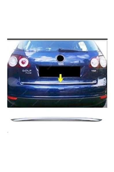 VW Golf 5 Plus Krom Alt Bagaj Çıtası 2004 Üzeri P. Çelik ürün görseli 1