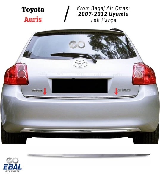 Toyota Auris Krom Alt Bagaj Çıtası (2007-2012) Paslanmaz Çelik ürün görseli 1