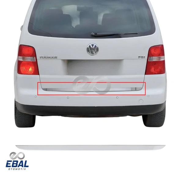 VW Touran Krom Alt Bagaj Çıtası 2009 Üzeri Paslanmaz Çelik ürün görseli 1