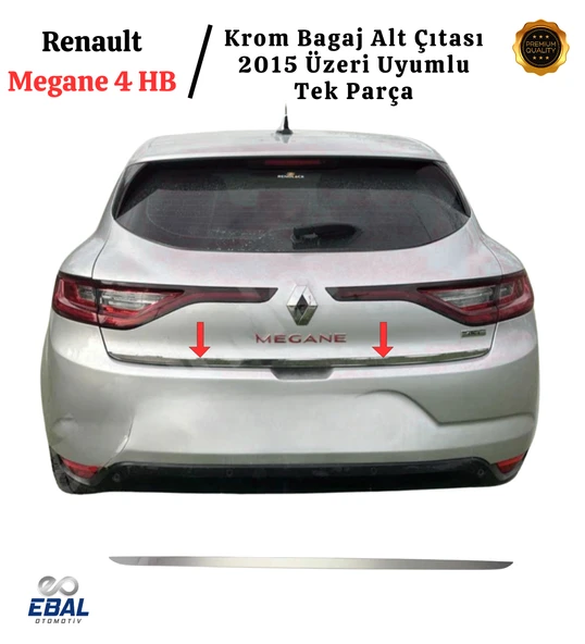 Renault Megane 4 Krom Bagaj Alt Çıtası 2015 Üzeri P. Çelik (HB) ürün görseli 1