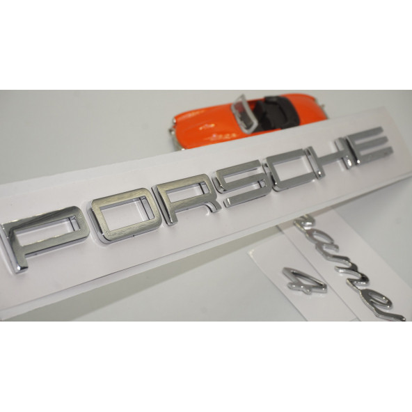 Porsche Panamera 4 Bagaj 3M 3D ABS Yazı Logo Amblem Seti ürün görseli 1