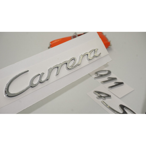 Porsche 911 Carrera 4S Bagaj 3M 3D ABS Yazı Logo Amblem Seti ürün görseli 1