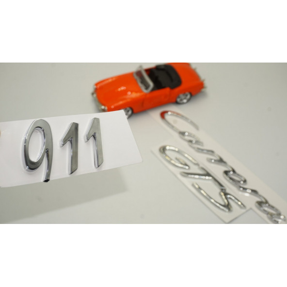 Porsche 911 Carrera GTS Bagaj 3M 3D ABS Yazı Logo Amblem Seti ürün görseli 1