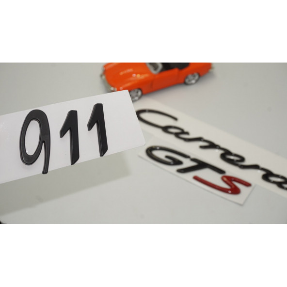 Porsche 911 Carrera GTS Bagaj 3M 3D ABS Yazı Logo Amblem Seti ürün görseli 1
