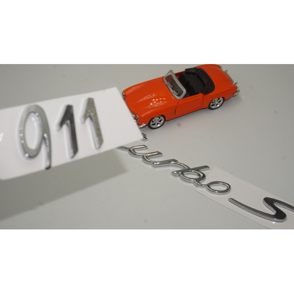 Porsche 911 Turbo S Bagaj 3M 3D ABS Yazı Logo Amblem ürün görseli 1