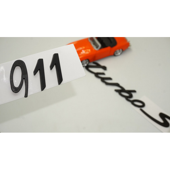 Porsche 911 Turbo S Bagaj 3M 3D ABS Yazı Logo Amblem ürün görseli 1