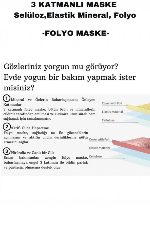 DERMAL Gold Flash Foil Göz Maskesi 4 gr - Resim 3