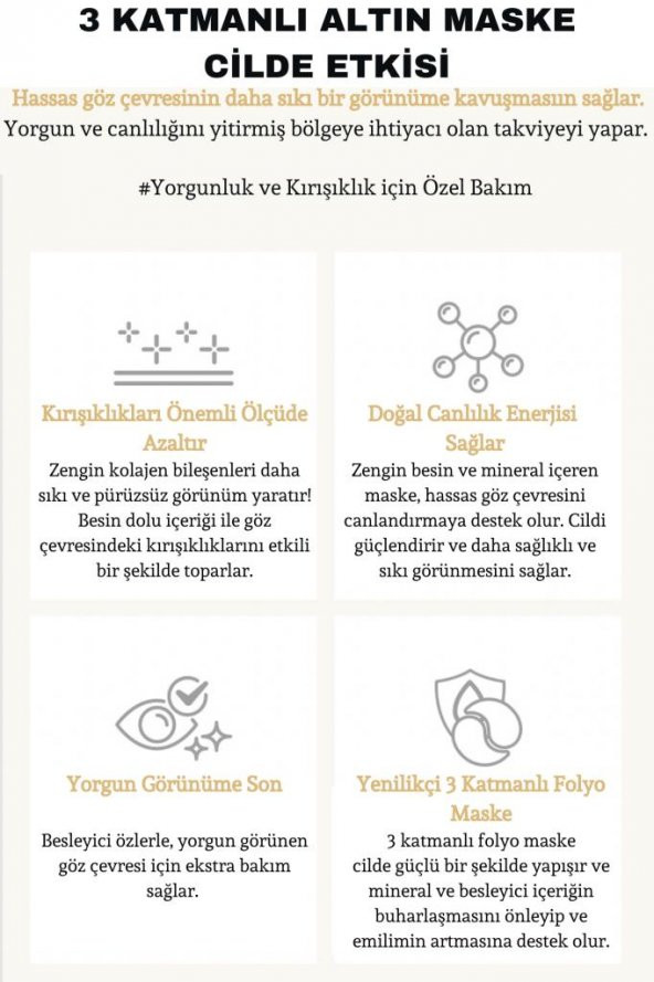 DERMAL Gold Flash Foil Göz Maskesi 4 gr - Resim 5