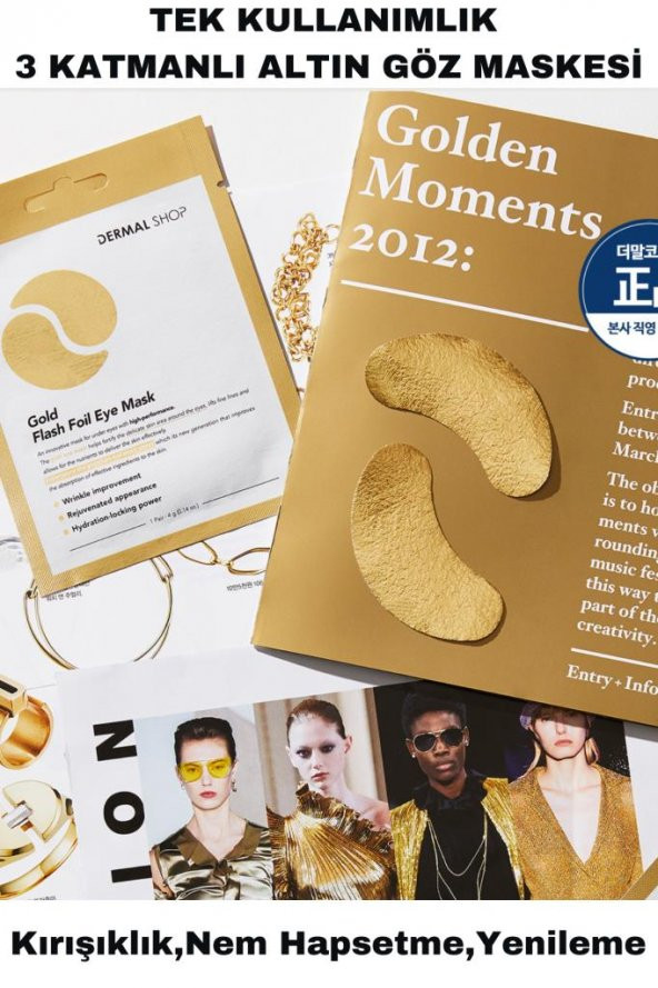 DERMAL Gold Flash Foil Göz Maskesi 4 gr - Resim 6