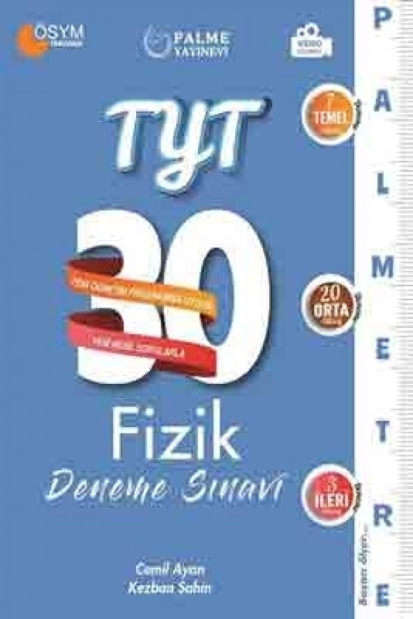 TYT Palmetre Fizik 30 Deneme Sınavı ürün görseli 1