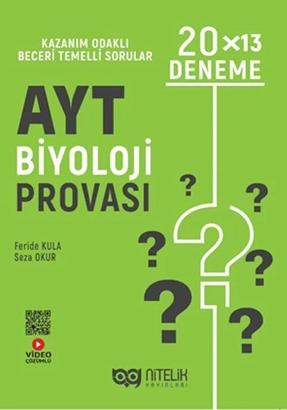 NİTELİK YKS AYT BİYOLOJİ PROVASI 20 X 13 DENEME *YENİ* ürün görseli 1