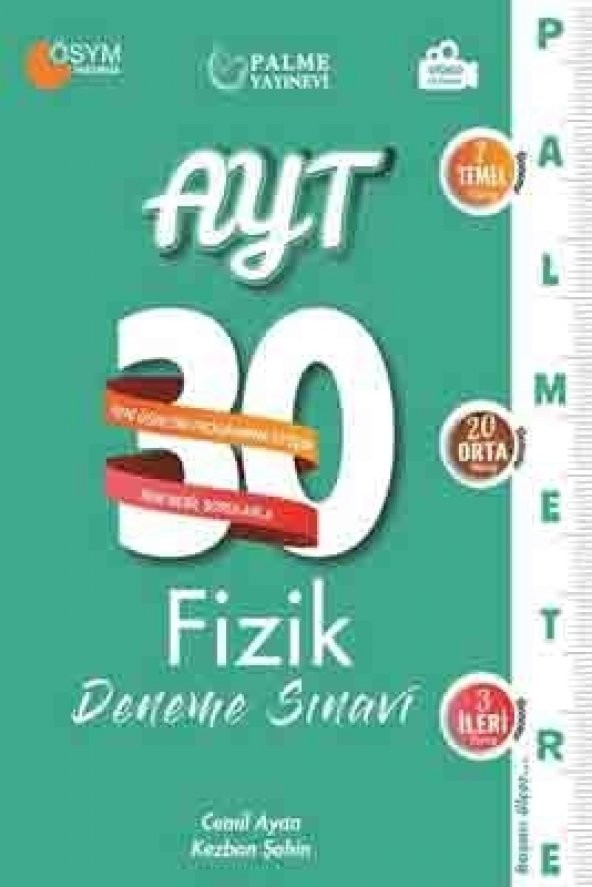 AYT Palmetre Fizik 30 Deneme Sınavı ürün görseli 1