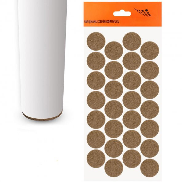 Masa Sandalye Parke Zemin Koruyucu Keçe Yapışkanlı 28 mm (28Li PAKET) ürün görseli 1