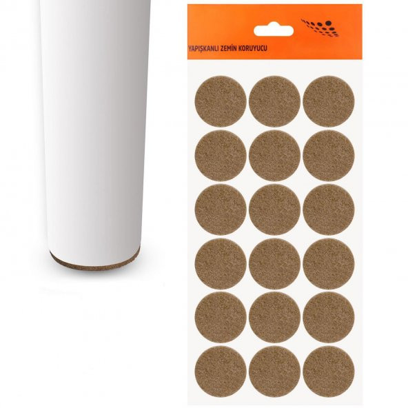 Masa Sandalye Parke Zemin Koruyucu Keçe Yapışkanlı 35 mm (18Li PAKET) ürün görseli 1