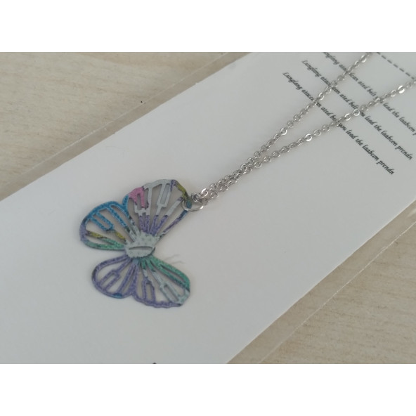 METAL KELEBEK (Butterfly) BAYAN KOLYESİ ZARİF KİBAR ZİNCİR, EKONOMİK KOLYE, EKONOMİK BAYAN TAKI ürün görseli 1