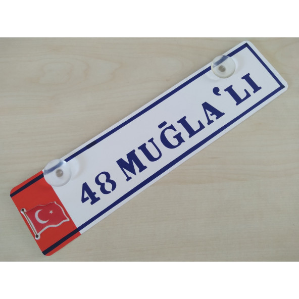 48 MUĞLALI DEKOR PLAKA (30x7cm) vantuzlu Pleksi (Dekor Levha) DEKOR PLAKA, 48 MUĞLA PLAKA ürün görseli 1
