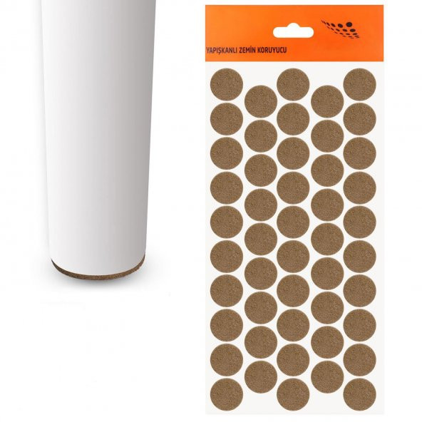 Masa Sandalye Parke Zemin Koruyucu Keçe Yapışkanlı 20 mm (48Li PAKET) ürün görseli 1
