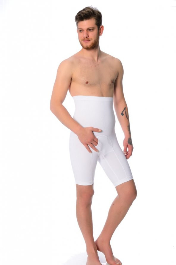 İnce Yaşam Beyaz Erkek Korse Boxer %100 Etkili ürün görseli 1