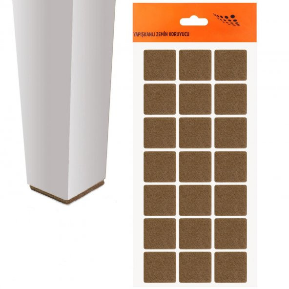 Masa Sandalye Parke Zemin Koruyucu Keçe Yapışkanlı 30x30 mm (21Li PAKET) ürün görseli 1