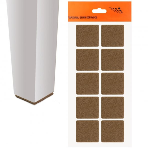 Masa Sandalye Parke Zemin Koruyucu Keçe Yapışkanlı 40x40 mm (10'Lu PAKET) ürün görseli 1
