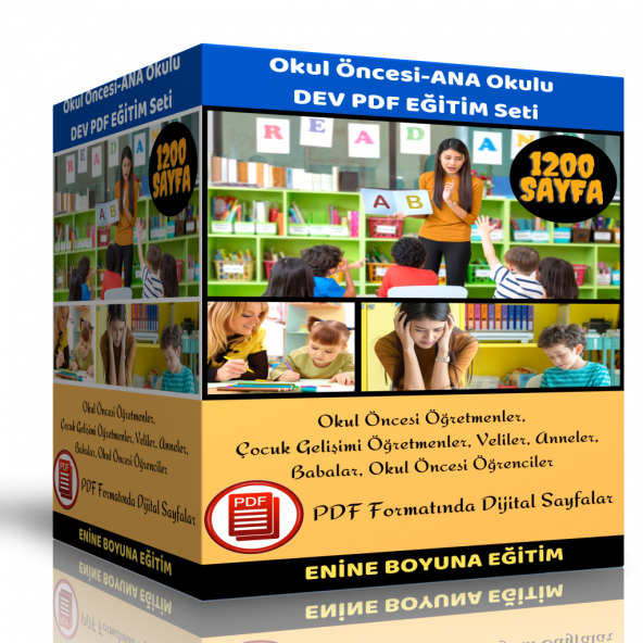 Okul Öncesi  Anaokulu DEV PDF Eğitim Seti 1200 Sayfa ürün görseli 1