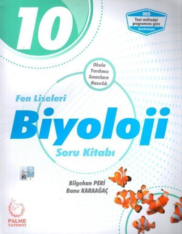 10.Sınıf Fen Liseleri Biyoloji Soru Kitabı Palme Yayınları ürün görseli 1