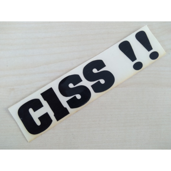 CISS STİCKER SİYAH 13x3cm, CISS YAZISI, CISS ETİKETİ, CISS ÇIKARTMASI ürün görseli 1