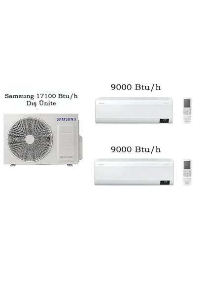 Samsung Windfree Duvar Tipi Multi Klima 9+9 Btu/H + 5 Kw Dış ürün görseli 1