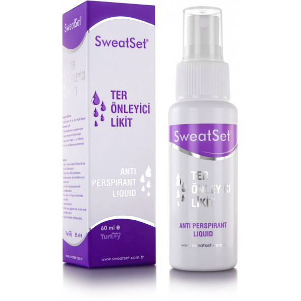 SWEATSET TER ÖNLEYİCİ LİKİT 60ML YÜZ, EL, AYAK, KOLTUK ALTI TERLEMEYİ ÖNLEYİCİ SPREY ürün görseli 1