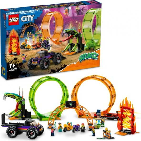 LEGO City 60339 Double Loop Stunt Arena ürün görseli 1