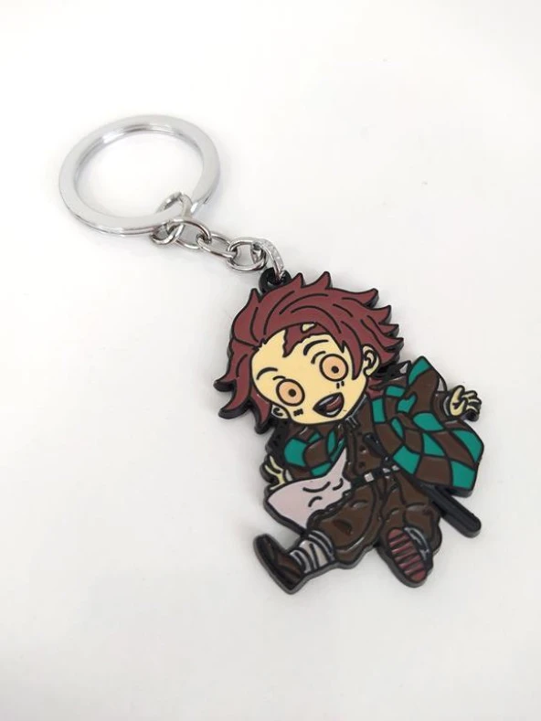 Demon Slayer Tanjiro Kamado Metal Figür Anahtarlık ürün görseli 1