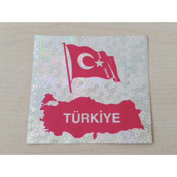 TÜRK BAYRAĞI STİCKER FOSFORLU 6x6cm AY YILDIZ STİCKER - TÜRK BAYRAĞI ETİKETİ - TÜRK BAYRAĞI ÇIKARTMASI ürün görseli 1