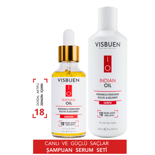Hint Yağı Hızlı Saç Uzatma ve Besleyici Güçlendirici Etkili Şampuan & Serum Seti ürün görseli 1