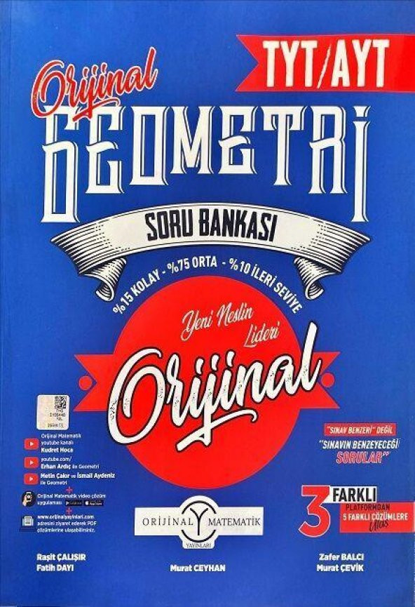 Tyt Ayt Orijinal Geometri Soru Bankası Orijinal Yayınları ürün görseli 1