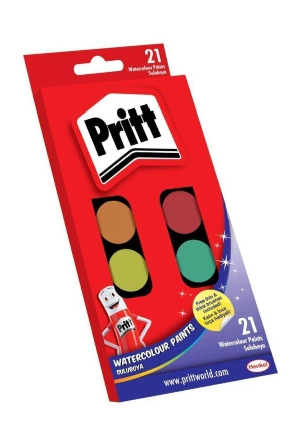 Pritt Sulu Boya Büyük Boy 21 Renk Sulu Boya ürün görseli 1