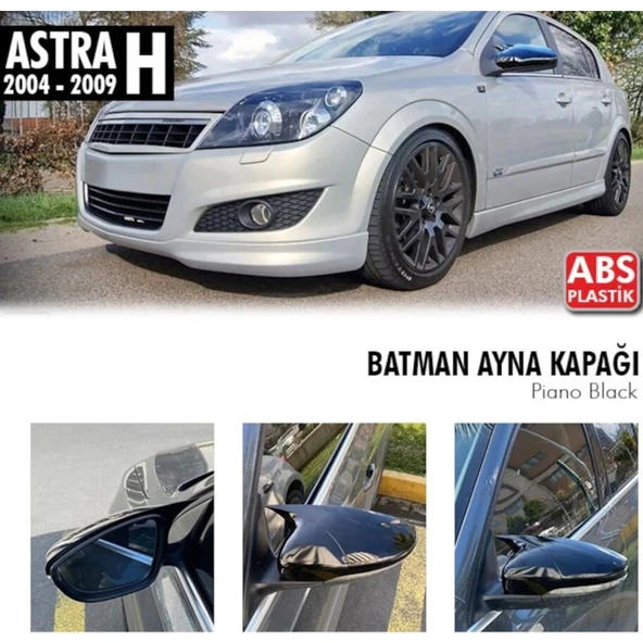 Opel Astra H Batman Yarasa Ayna Kapağı Piano Black 2004-2009 ürün görseli 1