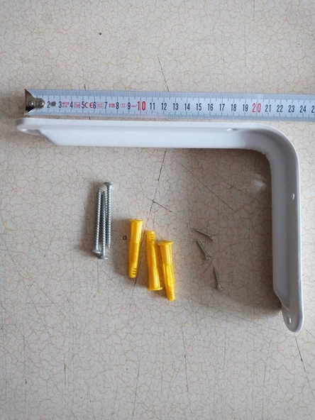165x230 mm Beyaz Raf Altı - Destek 4 Adet + Dübel Vida ürün görseli 1