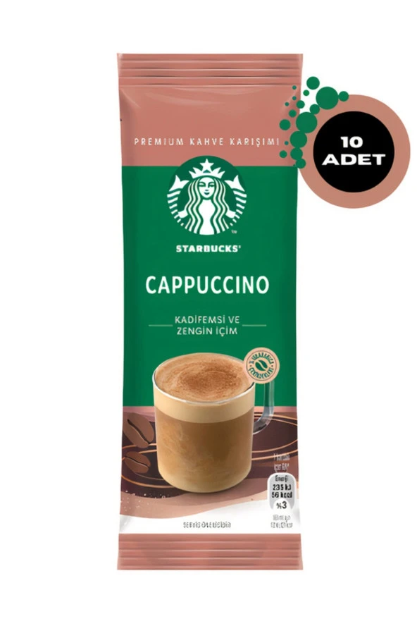 Starbucks Cappuccino Premium 14 gr 10lu Hazır Kahve Karışımı ürün görseli 1
