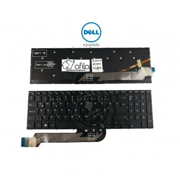 Dell P89F (5505) Notebook Klavye - Tuş Takımı TR Backlit (Işıklı) - Resim 3