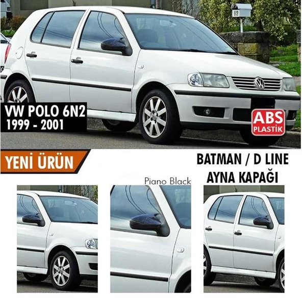 Vw Polo Batman Yarasa Ayna Kapağı Piano Black  1999-2001 ürün görseli 1