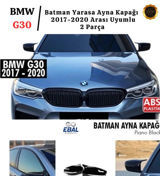 BMW G30 Batman Yarasa Ayna Kapağı Piano Black 2017 Sonrası ürün görseli 1