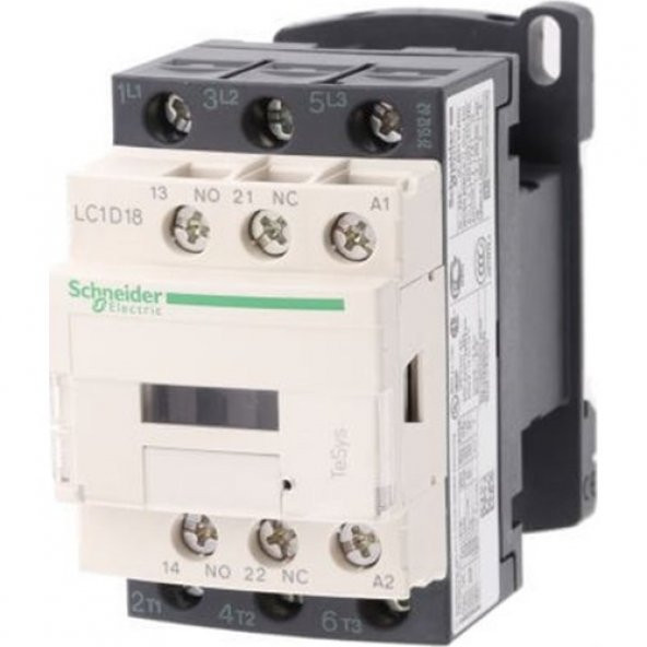Schneider Lc1d18m7, 18 Amper, 7.5 Kw, Güç Kontaktörü, 220 Volt Ac, 3 Kutuplu, 1Na+1Nk ürün görseli 1