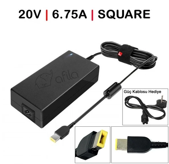 Lenovo 80WK004KTX, 80WK00F9US Şarj Adaptörü 135W 6.75A ürün görseli 1