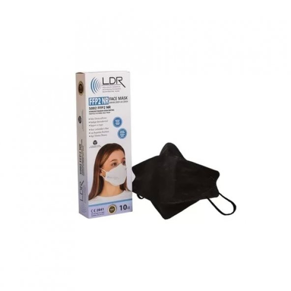 Ldr 5002 Ffp2 Solunum Koruyucu Maske Siyah 10 Adet ürün görseli 1