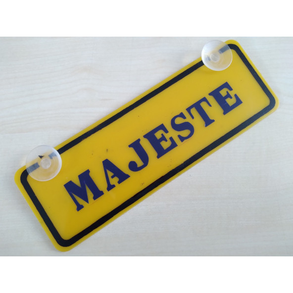 DEKOR SARI PLAKA - MAJESTE (22x7.5cm) vantuzlu Pleksi (Dekor Levha) DEKOR PLAKA ürün görseli 1