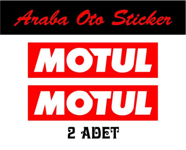 Motul Yağ Sticker 2 Adet 15X4 cm ürün görseli 1